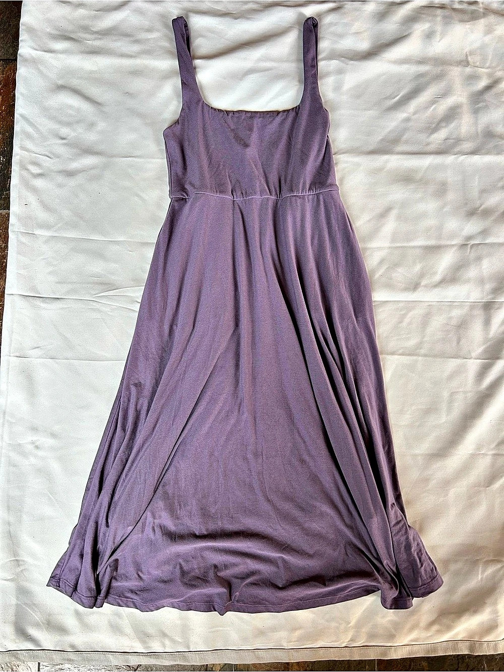Beyond Yoga Featherweight At The Ready Square Neck Dress Purple Medium